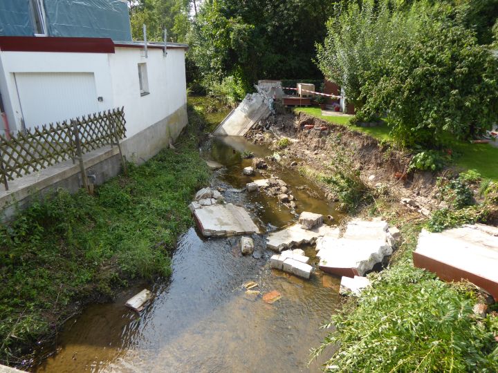 Mauereinsturz an der Regelsbacher Brücke 2017 - Nachher